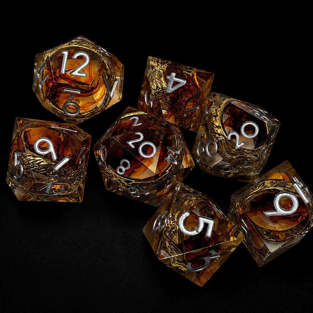 Amber Rings - Sharp Edge Resin