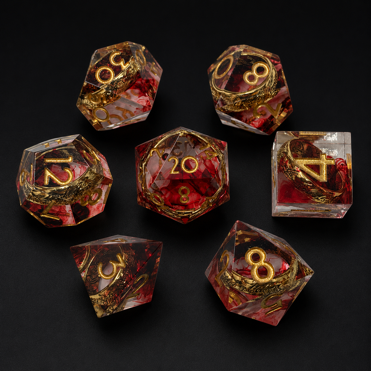 Crimson Rings - Sharp Edge Resin