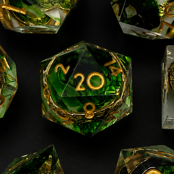 Emerald Rings - Sharp Edge Resin