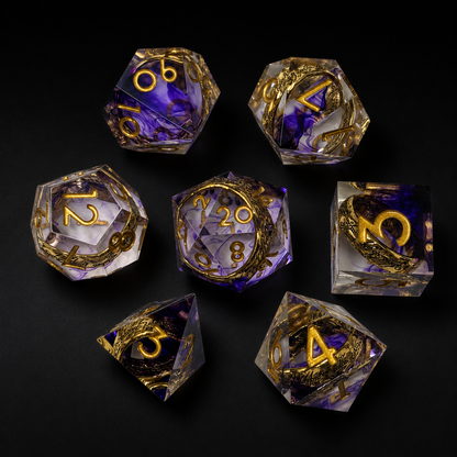 Amethyst Rings - Sharp Edge Resin