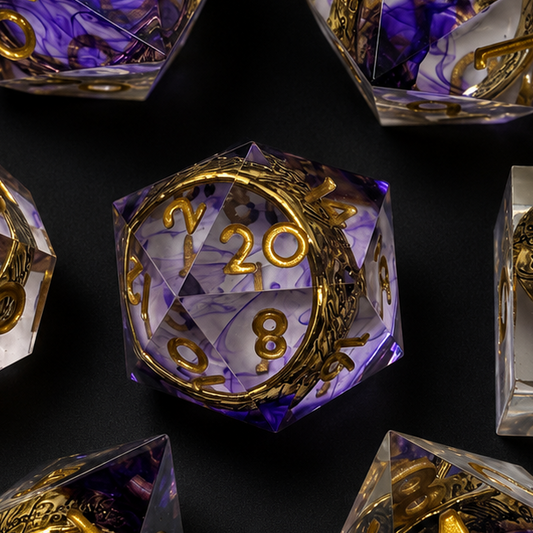 Amethyst Rings - Sharp Edge Resin