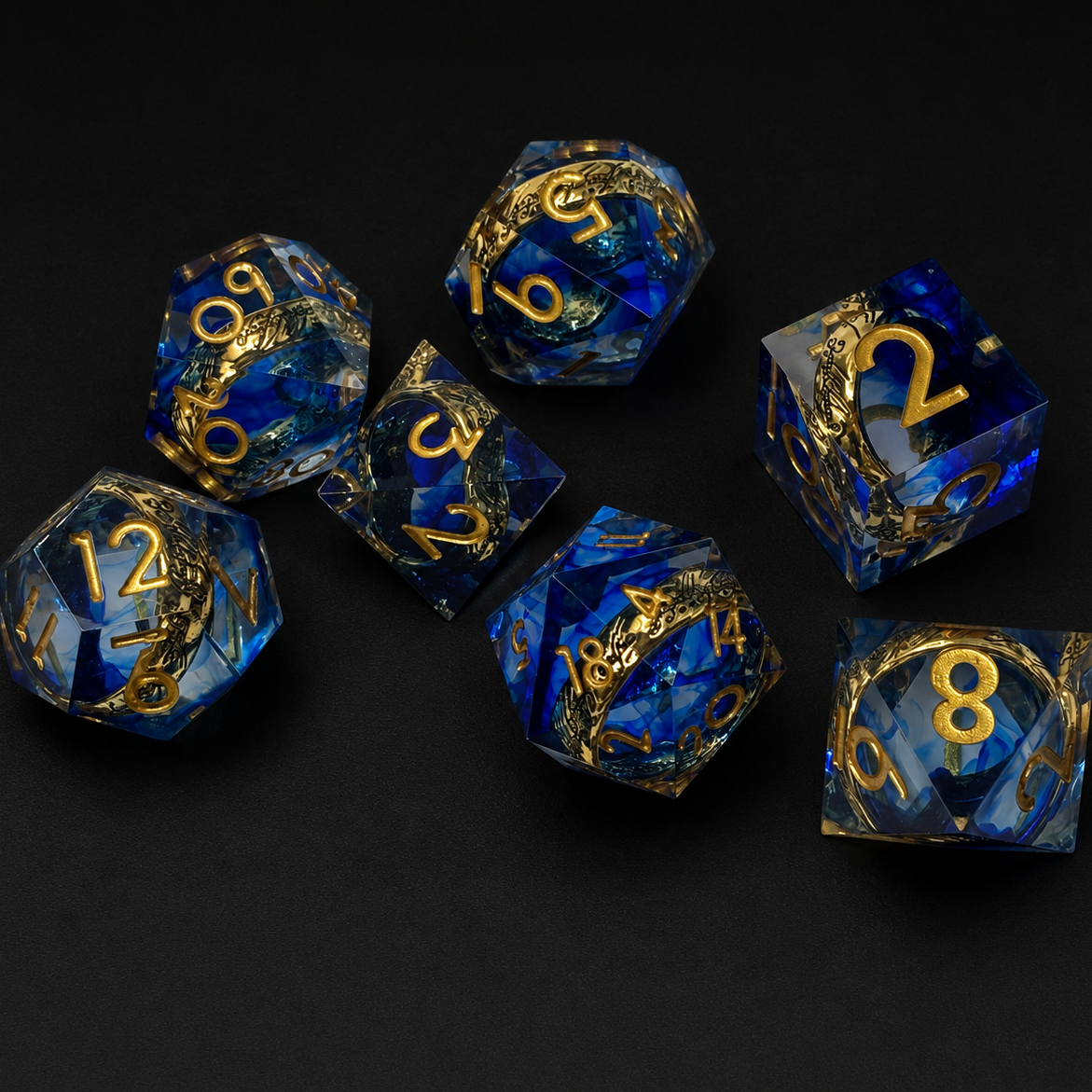 Sapphire Rings - Sharp Edge Resin