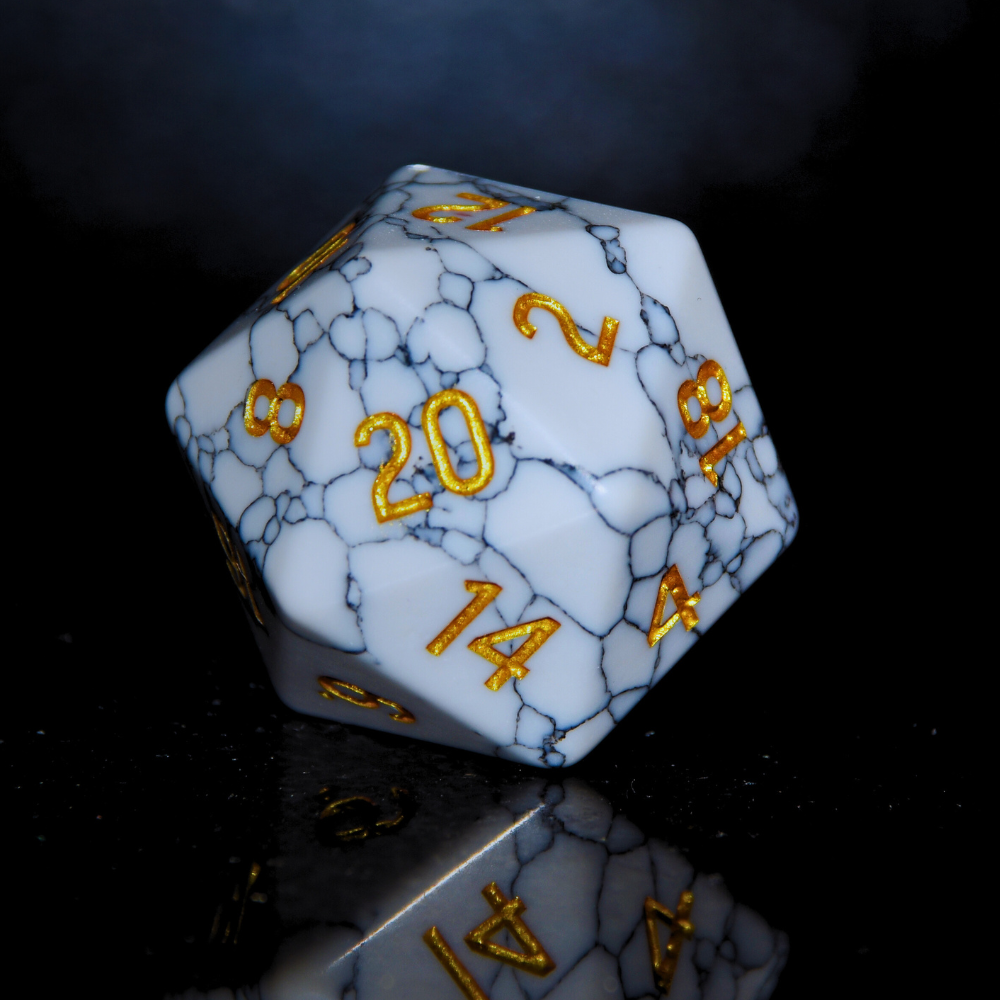 Stone White Howlite Blue Frostmarble Surface