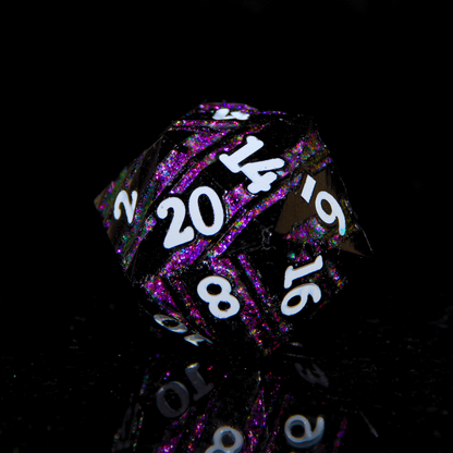 Metal Purple Glitter Stripe