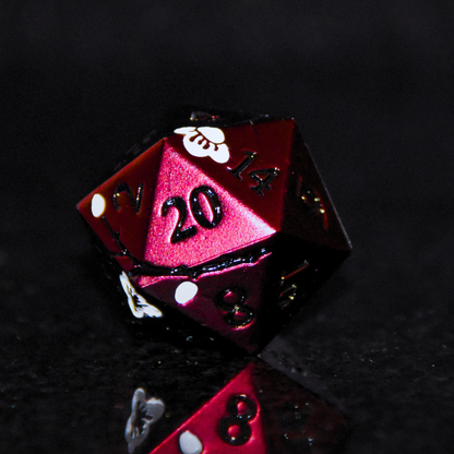 Metal Red Iron White Cherry Blossom