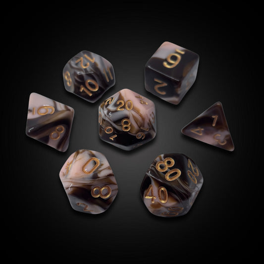 Mocha Swirl - Acrylic Dice