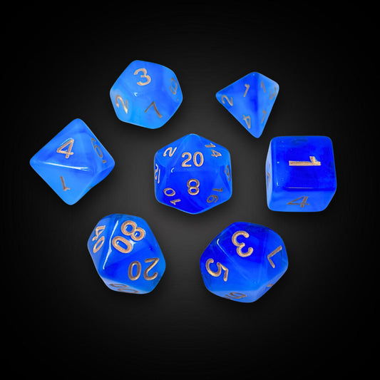 Ocean Sapphire - Acrylic Dice