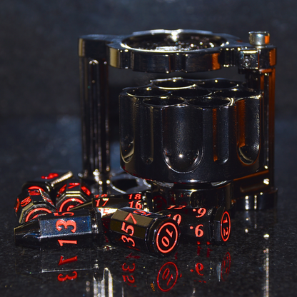 Metal Bullet Revolver Dice Set