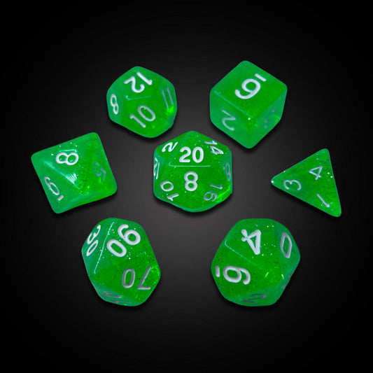 Evergreen Leaf - Acrylic Dice