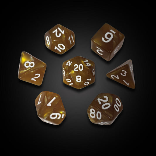 Golden Pearl - Acrylic Dice