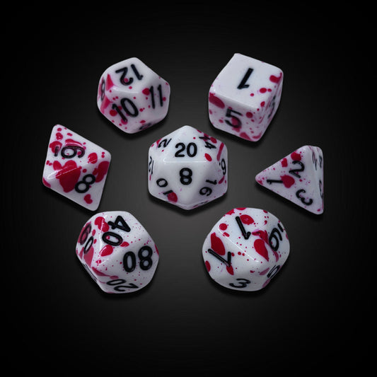 Ruby Splash - Acrylic Dice