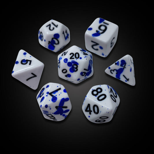 Azure Splash - Acrylic Dice