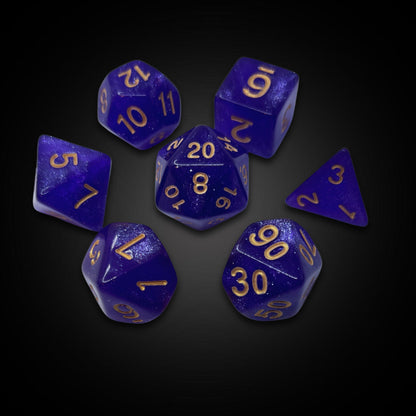 Violet Glimmer - Acrylic Dice