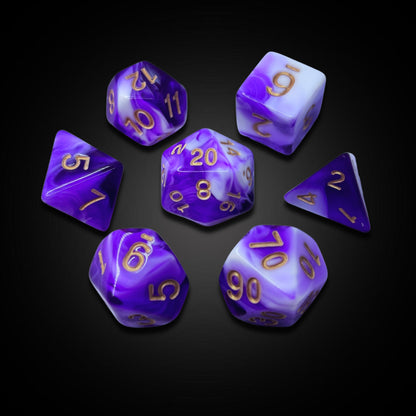 Violet Marble - Acrylic Dice