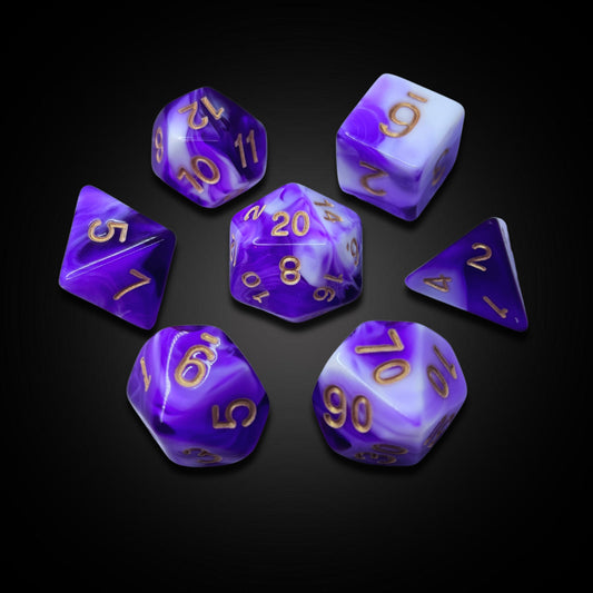 Violet Marble - Acrylic Dice