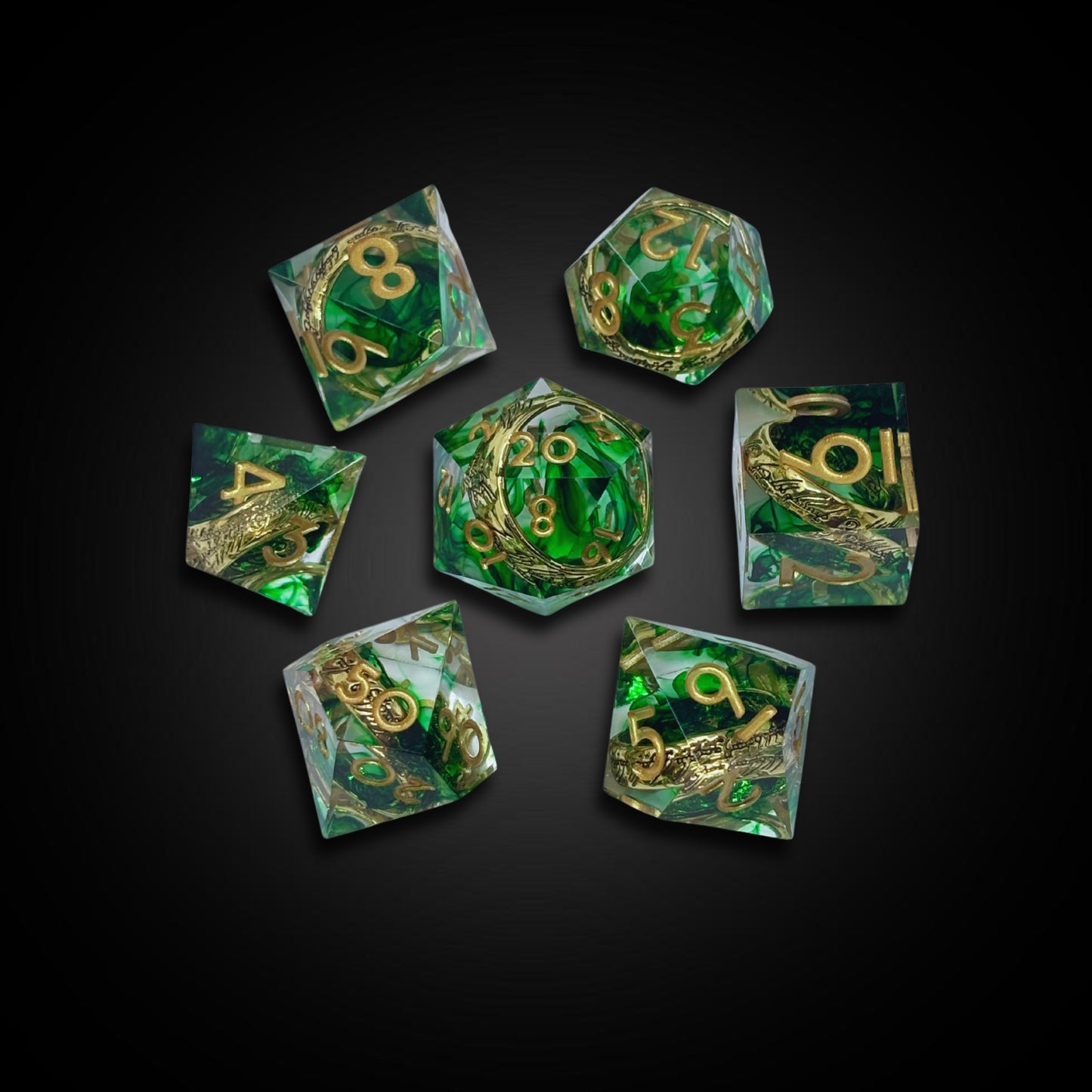Rings of Power Green - Sharp Edge Resin