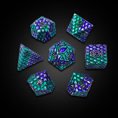 Irredescent Dragon's Eye - Metal Dice Set