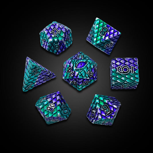 Irredescent Dragon's Eye - Metal Dice Set