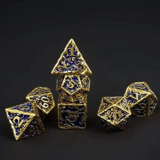 Druid's Sapphire Grove - Metal Dice Set